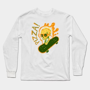 Pizza Skull Long Sleeve T-Shirt